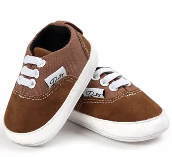 

12 Colors Newborn Baby Boys and Girls Canvas shoes Lace-up Rubber Soled Infant Toddler Moccasins Sneakers For 0-18M