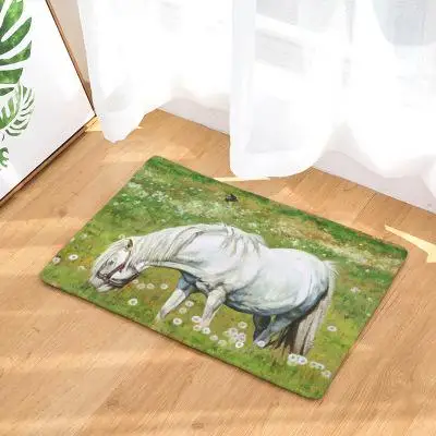 40x60/50x80 см противоскользящие ковры с рисунком коровы и лошадей на пастбищах коврики для ванной комнаты, кухонные коврики - Цвет: 2