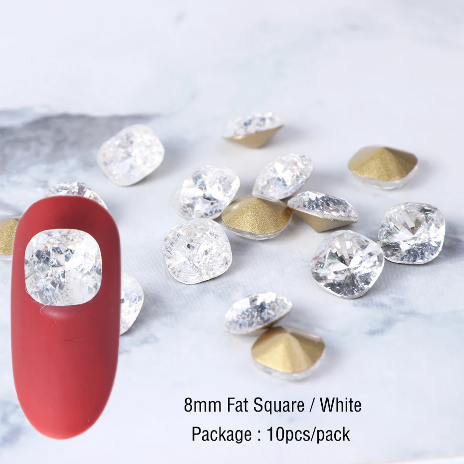 10pcs Crystals Nail Art Decorations Rhinestones Opal Diamonds Strass Nails Accessories Stones Ice Flower Gems For Nail Art LA965 (13)