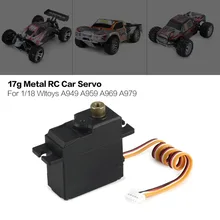 17 г металлический Шестерни Servo 4,8-6 V для 1/18 Wltoys A949 A959 A969 A979 A959-A A969-A A979-A RC автомобиль грузовик модели рулевой тяги