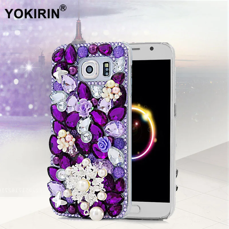 

YOKIRIN For Samsung Galaxy Rhinestone Case Luxury Handmade Protect Shell Hard PC Back Cover For Galaxy S4 S5 S6 Edge Note3 Note4