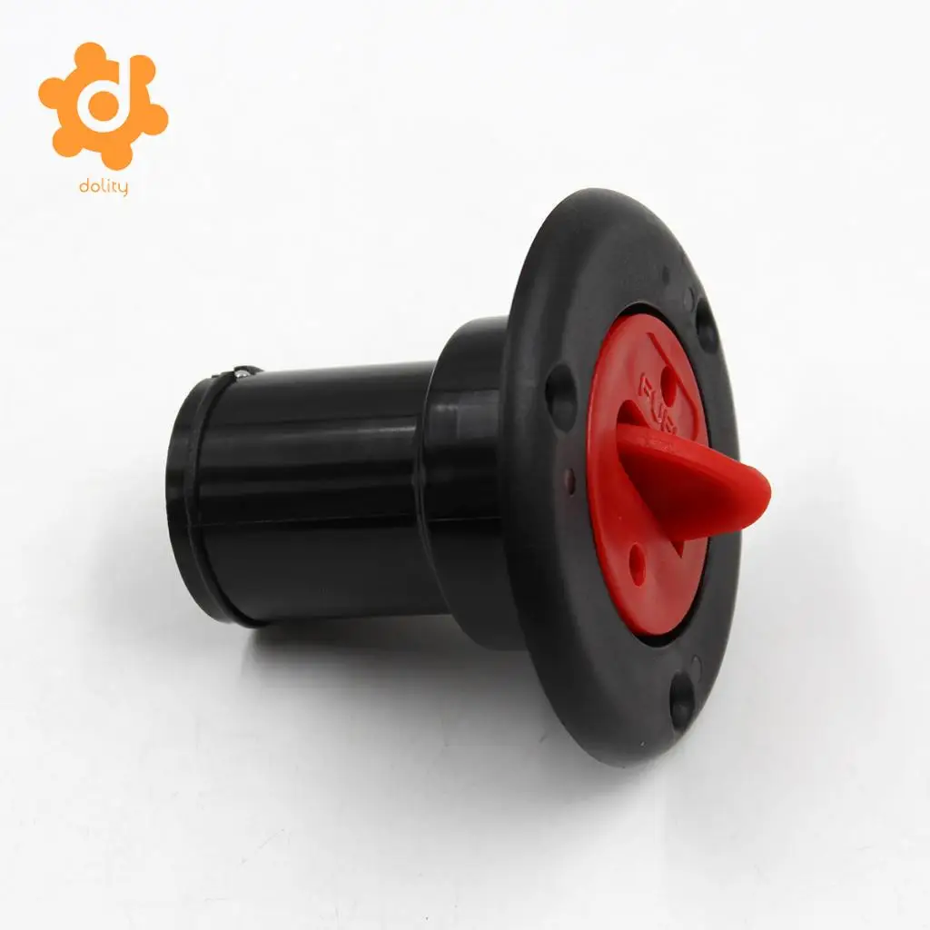 MagiDeal Black Nylon 38mm 1 1/2' Fuel Gas Deck Filler & Red Cap Flush Mount for Boat