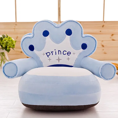 Us 89 99 Children S Sofas Kids Furniture Sofa Chairs Bean Bags Crown Cartoon Plush Toy Chaise Enfant Minimalist 50 50cm In