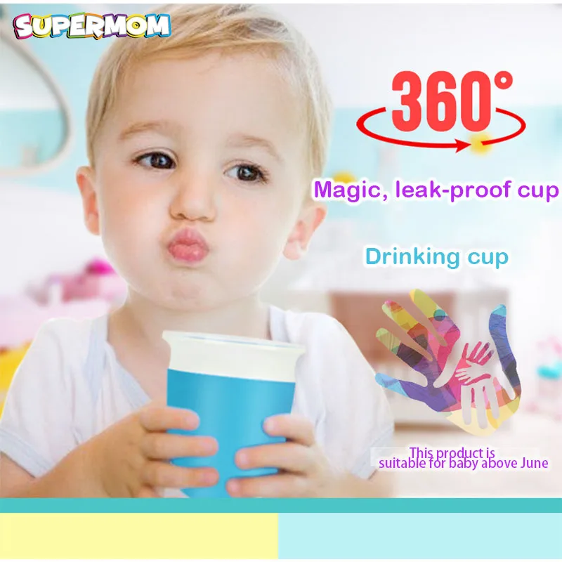 

Baby Drinking Water Bottle Feedkid Anti Spill Kid Learn Drink Cup With Handle Sippy Cup Child Feeding Magic Leak Proof Bottle