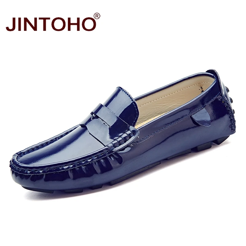 

JINTOHO Big Size Men Leather Shoes Slip On Men Loafers Fashion Casual Men Shoes Male Flats Shoes Brand Designer Shoes