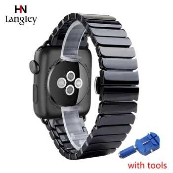 

Ceramic Wrist Band Strap for Apple Watch & Sport & Edition iwatch 4/3/2/1 42mm/38mm 40mm 44mm Bracelet Strap