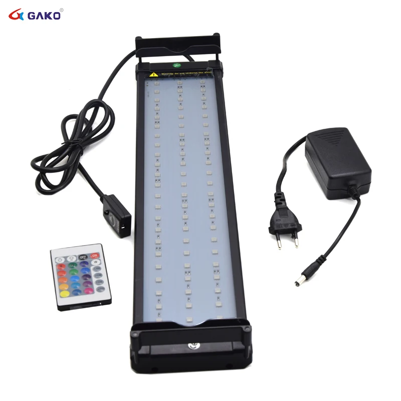 

Aquarium LED Lighting RGB LED Light with Dimmable Color Changing Remote Control 11W Fits for 50~75cm Fish Tank