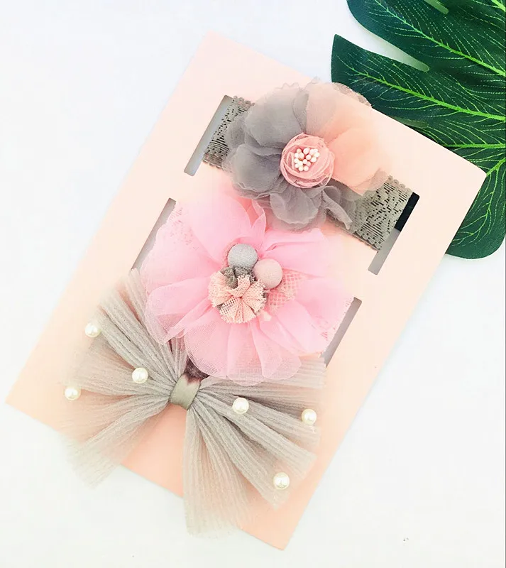 baby accessories basket 3pcs/lot baby girl headband elastic headwear floral bowknot hair accessories for baby girl birthday party baby accessories doll	 Baby Accessories