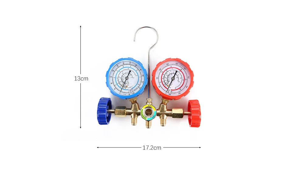 R22 R134 R404 R410 Current Divider Meter Set Manifold Gauge Durable Pressure Gauge Valve Air Condition Refrigeration Maintenance