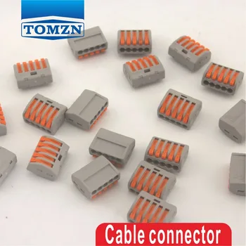 

100PCS PCT-215 5 Pin Universal compact wire wiring connector conductor terminal block with lever
