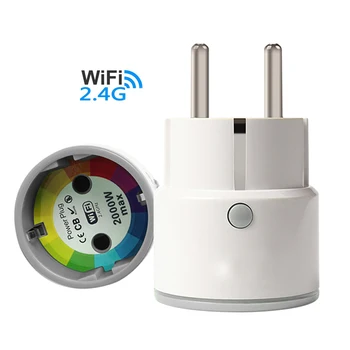

EU Smart Power Socket Plug WiFi Wireless Remote Socket Adapter Power on and off Via Smart phone Support Amazon Alexa Echo