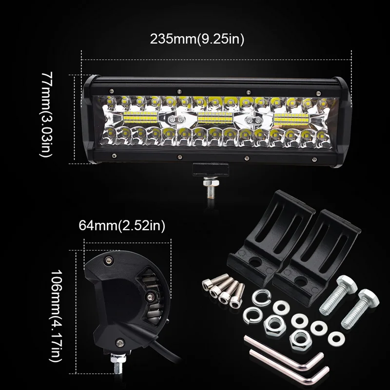 Safego, 5, 7, 9, 12 лет 17 20 дюйма 84 Вт 120W 180W 240W 360W 384W светодиодный рабочий светильник светодиодный бар светильник для мотоцикла Трактор Лодка внедорожный 4WD 4x4