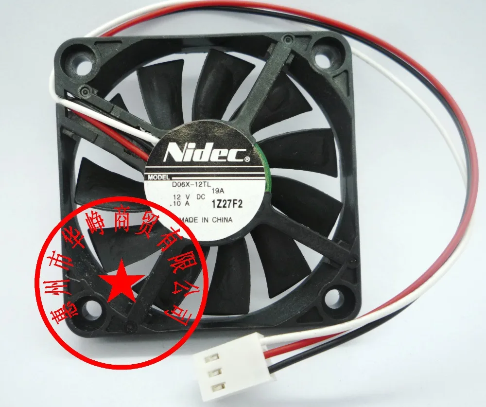 

NIDEC 6010 D06X-12TL 12V 0.10A 6cm dual ball slim silent chassis CPU fan