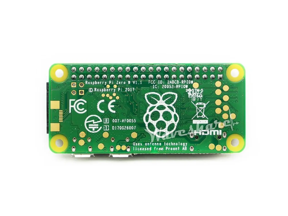 Raspberry Pi Zero WH(встроенный WiFi, предварительно припаянные заголовки) Тип E, Micro SD карта, адаптер питания, 2,13 дюймов электронная бумага шляпа, основной компонент