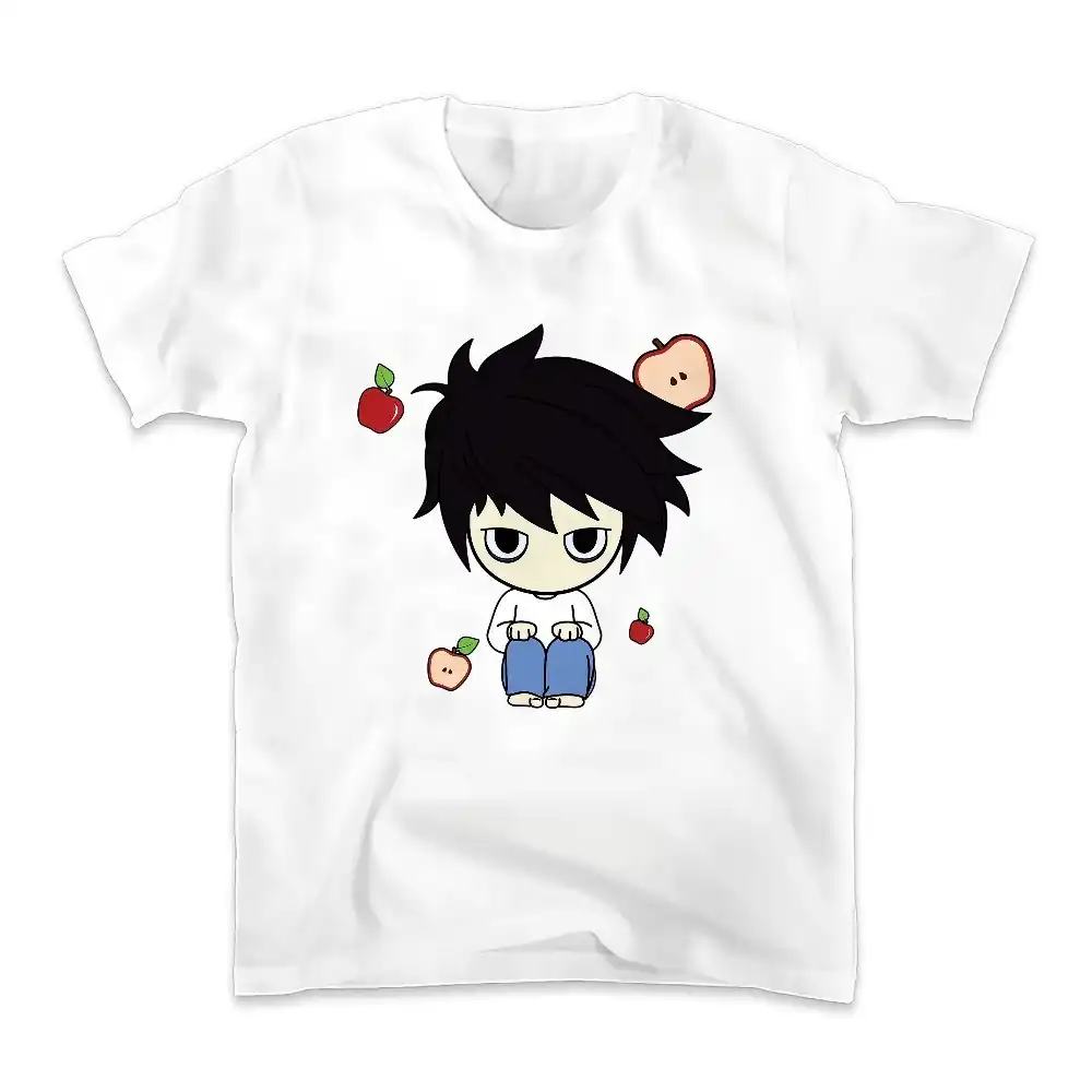 死神愛りんごデザイン Tシャツ男性 Jollypeach 新しいホワイトカジュアルプラスサイズ Tシャツオムデスノートおかしい Tシャツ Tシャツ Aliexpress