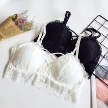 Sexy Front Cross Lace Put on the Chest and Wrap the Underwear for Girls with Suspended Vest and Chest Pad at Real Price