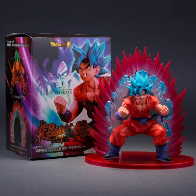 Dragon Ball super SSGSS Son Goku/Gokou рисунок Kaiouken синий японский аниме коллекционный талисман
