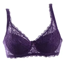 New Ladies Women Sexy Underwear 3/4 Cup Padded Lace Sheer Bra KT75