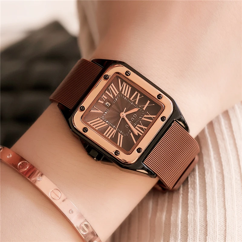 Buy GUOU Square Women Watch 2018 Luxury Brand Vintage