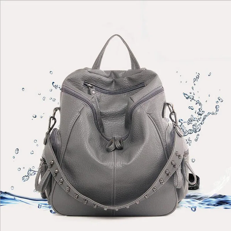 

Backpack Lady Leather Backpack High Quality Sheepskin Bagpack Mochila Feminina Backpack Female Student Bag