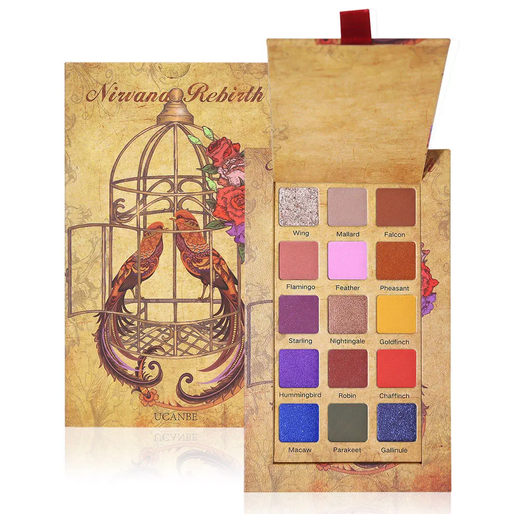

UCANBE 15 Colors Nirvana Rebirth Eyeshadow Palette Shimmer Matte Metallic Pigmented Eye Shadow Powder Makeup Nude Eyeshadow