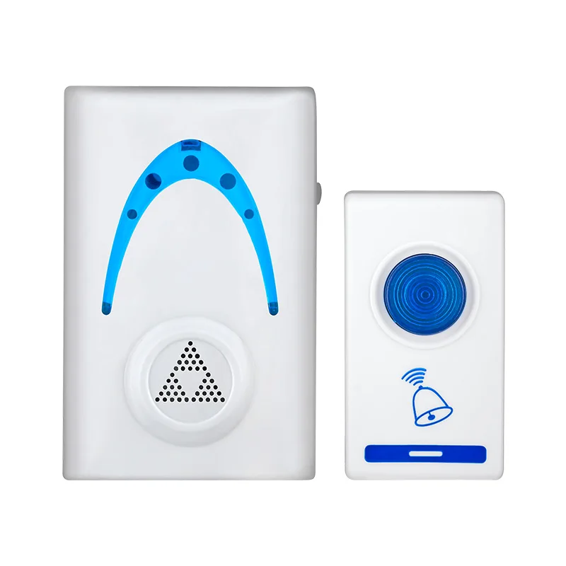 

Fuers LED Wireless Chime Door Bell Doorbell &Remote control Welcome Simple White Home Security Use Smart Door Bell