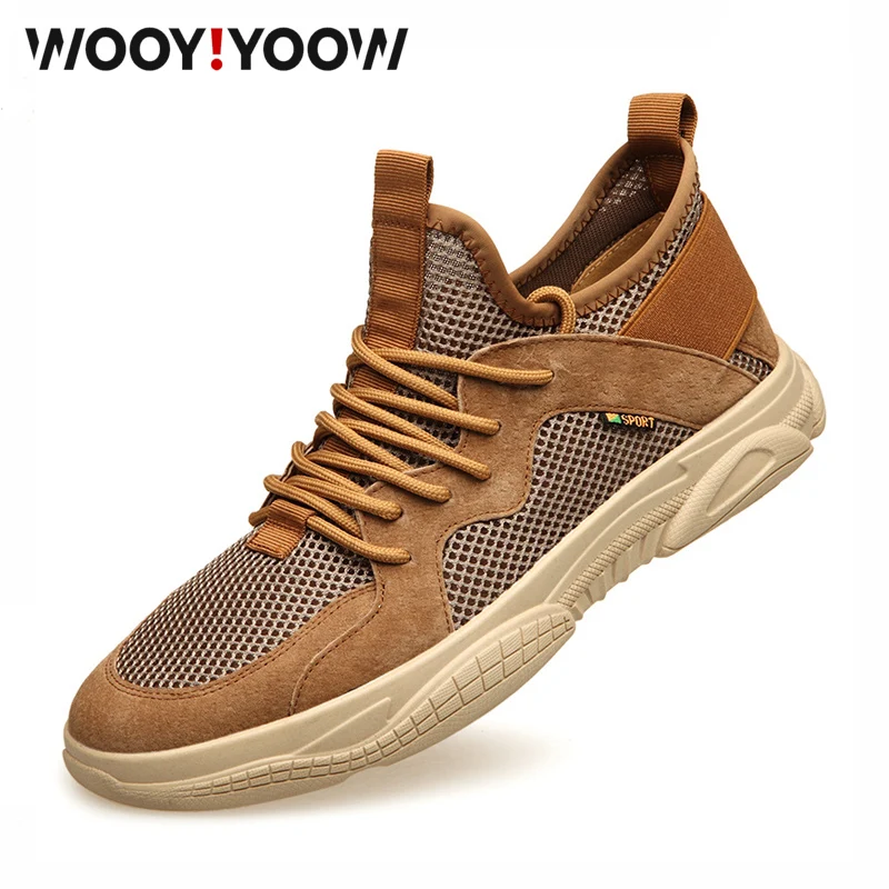 

WOOY!YOOW men's Outdoor mesh breathable running shoes Lightweight comfortable 2019 spring and autumn new walking sneakers