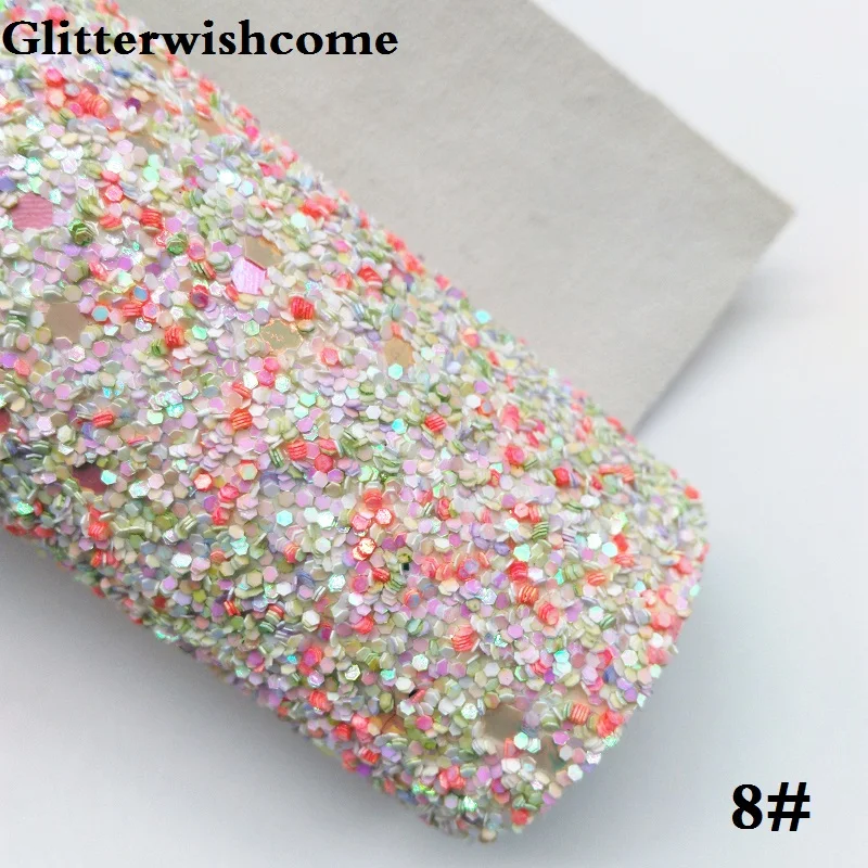 Glitterwishcome 21X29 см A4 Размеры синтетическая кожа, с эффектом блестящей кожи, искусственная кожа из искусственной кожи тканевый Виниловый фон для банты, GM050A