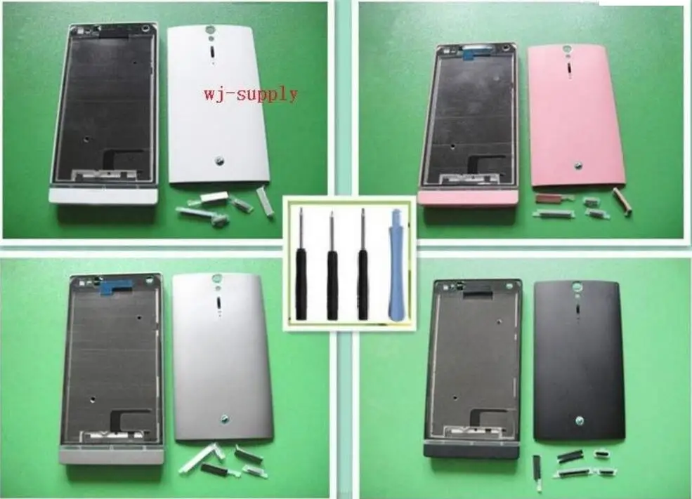 

SZHAIYU Full Good Housing Front Frame Chassis + Back Battery Cover Case+Keypad for Sony Ericsson Xperia S LT26i LT26