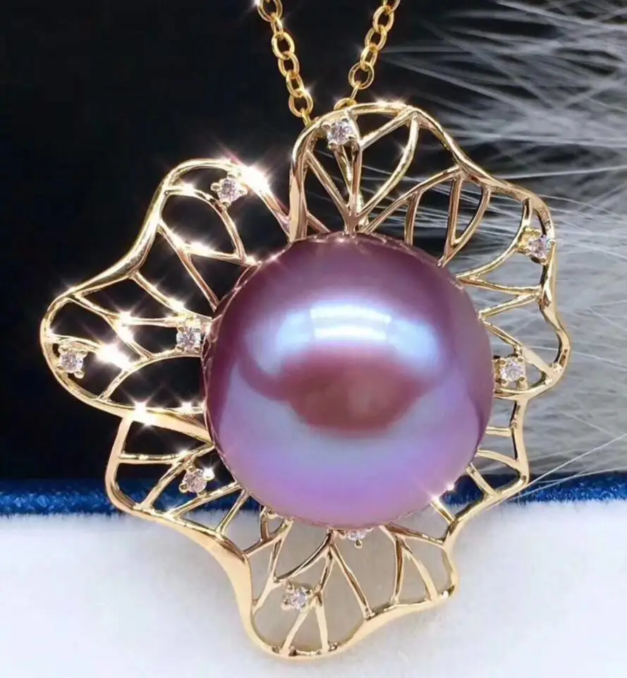 

free shipping >>>>noble jewelry Luxury style 11-12mm South Sea pearl PENDANT necklace