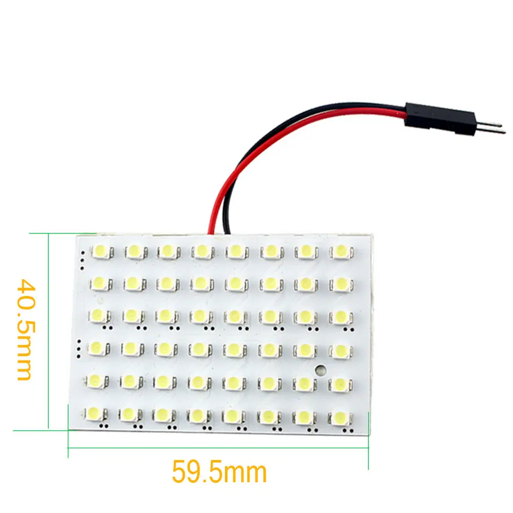 YM E-Bright 50 шт панель 1210 48 SMD 3528 Светодиодный светильник фестон купольная лампа T10+ фестон-адаптер