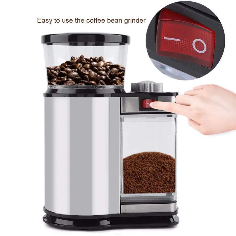 Electric Coffee Grinder Mill Herbs Nuts Salt Pepper Grinder Powerful Spice Seeds Manual Handmade Coffee Bean Home Kitchen Tool