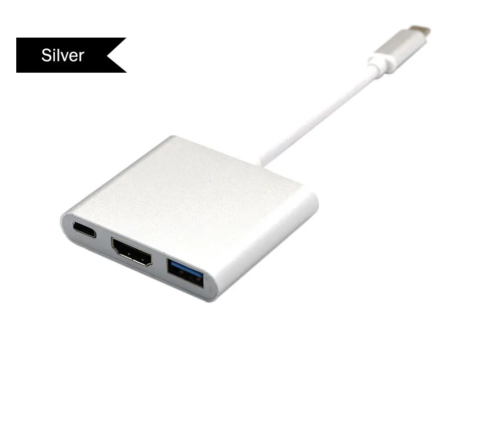 USB 3.1 Type C Thunderbolt 3 TO HDMI USB 3.0 multi-port Adapter Dongle Dock Cable for New Macbook Pro Mouse Keyboard TV Phone (7)