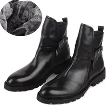 Сезон осень-зима; мужские Ботинки martin из натуральной кожи; ковбойские ботинки с пряжкой и ремешком; зимняя теплая обувь