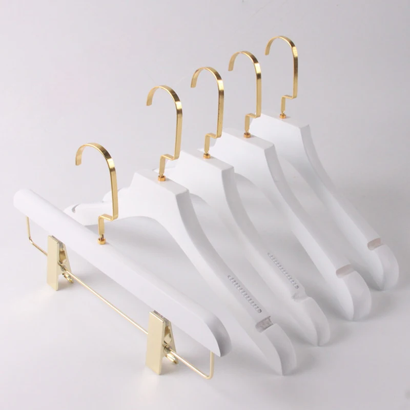 Wooden Clothes Store Hanger Wooden Hangers Hotel Hangers Gold Wood