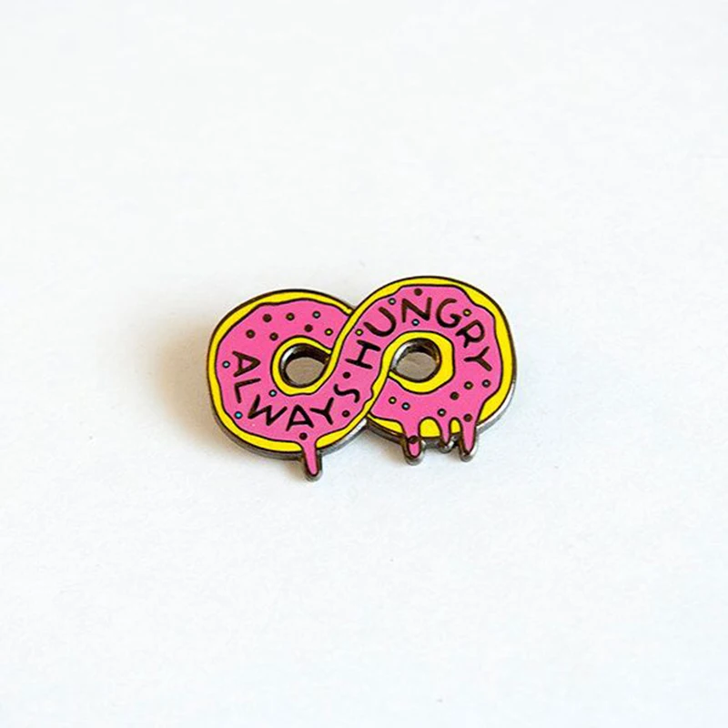 

always hungry donuts enamel pin badge
