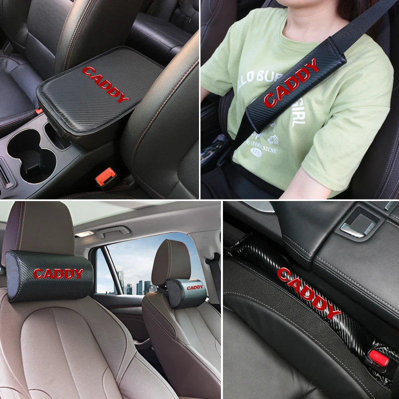 

NEW Car headrest car seat armrest cushion complete set of accessories for Volkswagen CADDY POLO GOLF Scirocco Tiguan Car styling