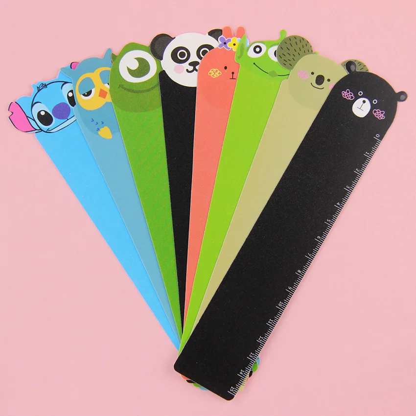 

5PCS Random New Cute Cartoon Rabbit Panda Animal Series Rulers Drawing Straight Ruler for Kid School Gift Plastic Ruler
