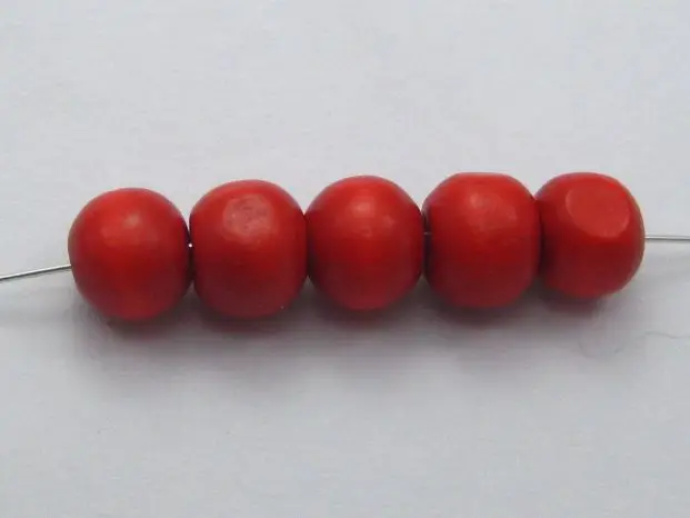 500 красных 8 мм круглых деревянных бусин ~ бусин|bead bails|bead bearbeaded wristlet |