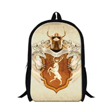 Newest American girl print backpack,fashion polyester Game of thrones character backpacks,cool girl with back pack