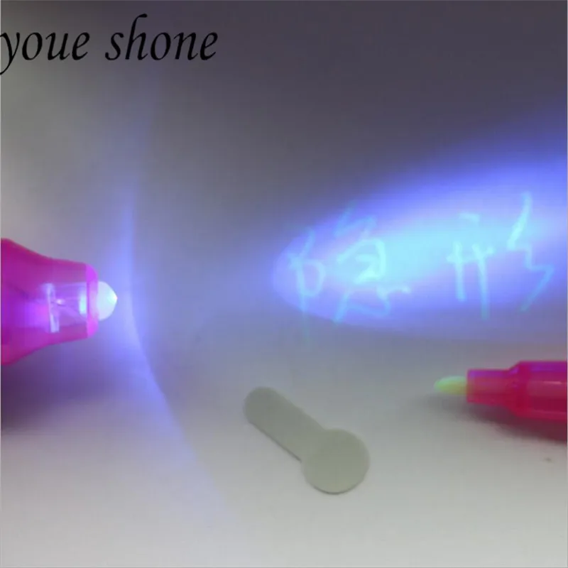 

1Pcs Creative Stationery UV Invisible Ink Light Pens Highlighter Magic Stealth 2 in 1 Black Light Combo Office Supplies