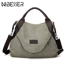 

NIBESSER Original Fashion Woman Canvas Bags Large Capacity Casual Female Messenger Bag bolsos mujer Vintage Ladies Crossbody Bag