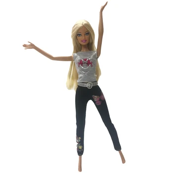 

NK One Set Doll Clothes Dress Fashion Skirt Party Gown For Barbie Doll Accessories DIY Toys Girl Gift Daily Wear Dress 069 DZ