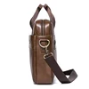 CONTACT'S NEW Business Genuine Leather Men Briefcase Cowhide Men's Messenger Bags For 14