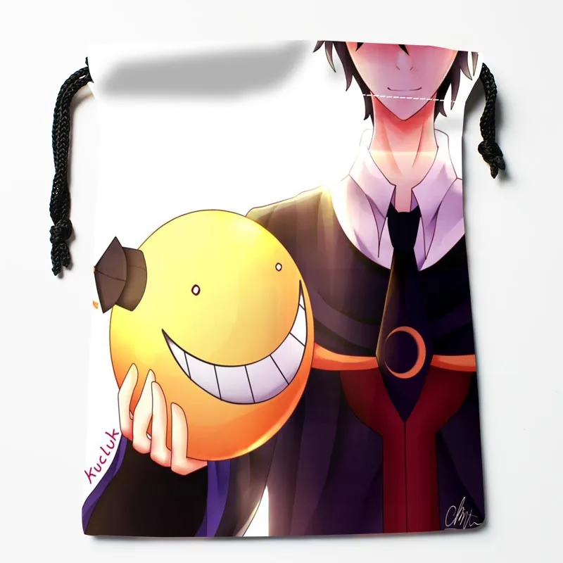 New Arrive Assassination Classroom Drawstring Bags Custom Storage Bags Printed gift bags More Size 27x35cm DIY