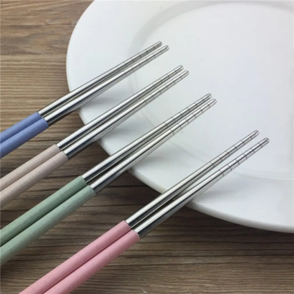 Китайский стиль нескользящий кухонный инструмент посуда палочки для еды из нержавеющей стали кухонная плита 23 см традиционная