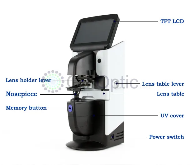 LOCHOSS цифровой автоматический линзметр Focimeter 2900Pro оптический Lensometer с " большой сенсорный экран принтера+ УФ