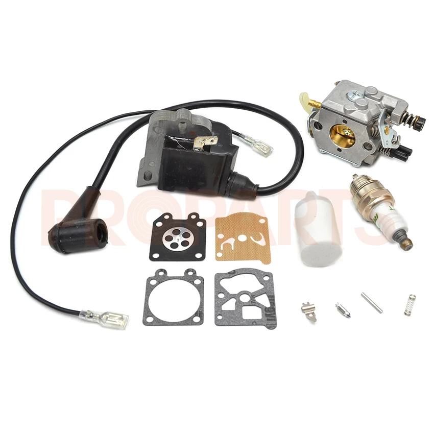

Ignition Coil Fuel Filter Spark Plug Carburetor Carb Repair Kit For Husqvarna 51, 55, 55 Rancher Chainsaw Aftermarket Parts