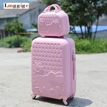 20″22″24″28″ Hello Kitty Suitcase Set,Children Women’s Lovely KT Luggage,High Quality ABS Travel Bag,Universal wheel Trolley box