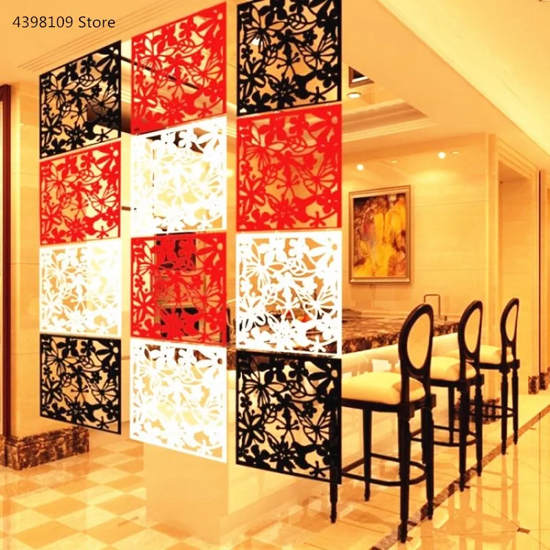 

Home fashion 4pcs butterfly bird flower hanging screen and partition room curtain home decoration screen / white / black / red